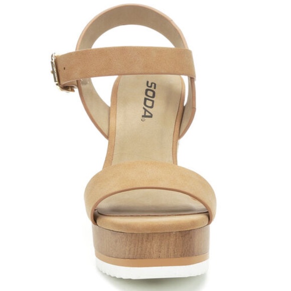 NEW! Soda Camel Issue Platform Espadrille Wedge - Picture 5 of 9